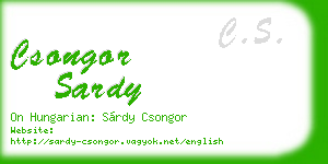 csongor sardy business card